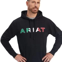 Ariat® Men's Mexican Black Hoodie 10038962 -ARIAT Cowboy Gear F21 MNS WEST 10038962 detail02