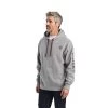 Ariat® Men's Logo Heather Grey Hoodie 10040817 -ARIAT Cowboy Gear F21 MNS WEST 10040817 front