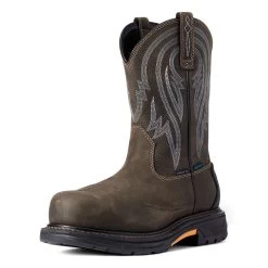 Ariat Men's Workhog XT Tumbleweed H2O Dark Brown Boot 10035911 -ARIAT Cowboy Gear F21 MNS WORK 10035911 3 4 front