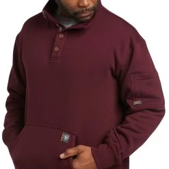 Ariat® Men's Rebar Overtime Malbec Fleece Sweater 10037653 -ARIAT Cowboy Gear F21 MNS WORK 10037653 detail04