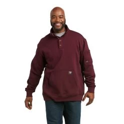 Ariat® Men's Rebar Overtime Malbec Fleece Sweater 10037653