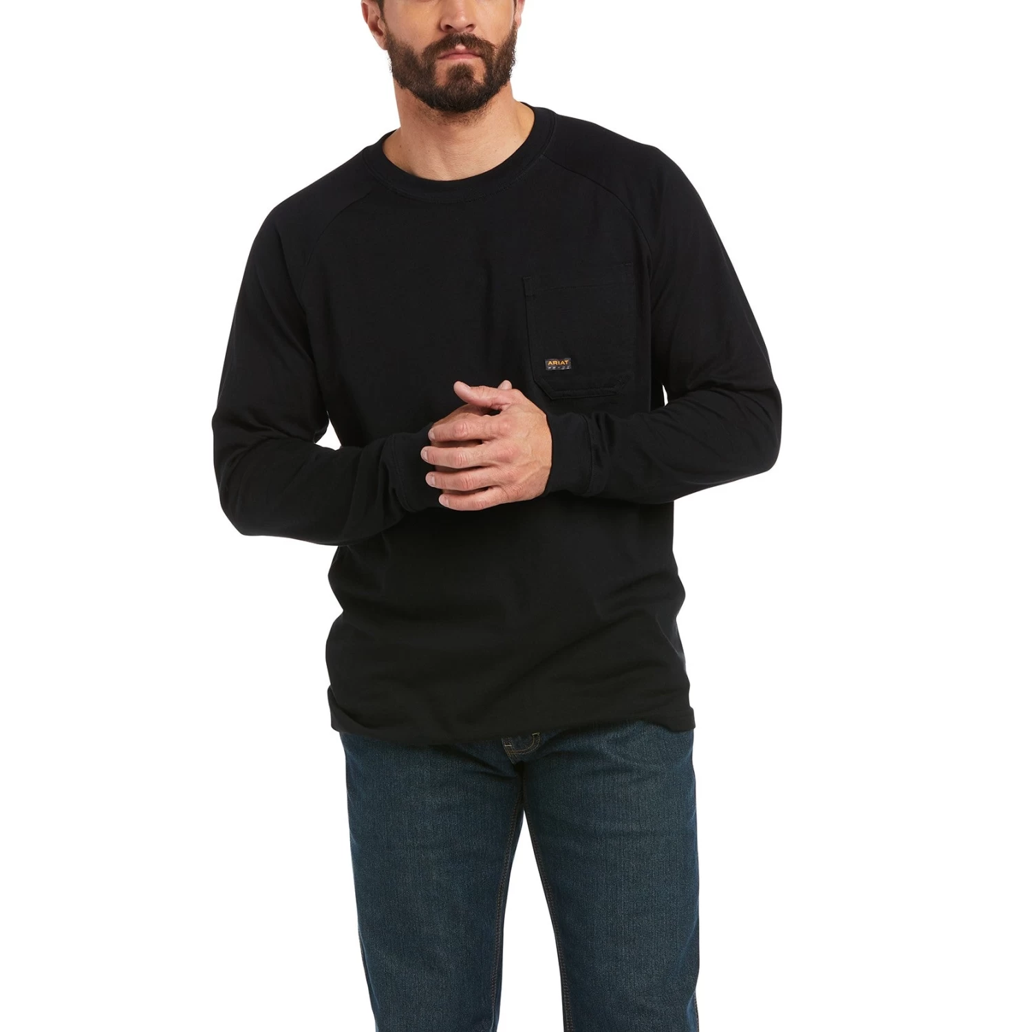 Ariat Men's Rebar Roughneck Black Graphic Long Sleeve T-Shirt 10037654 4 Ariat Men's Rebar Roughneck Black Graphic Long Sleeve T-Shirt 10037654 - Image 2