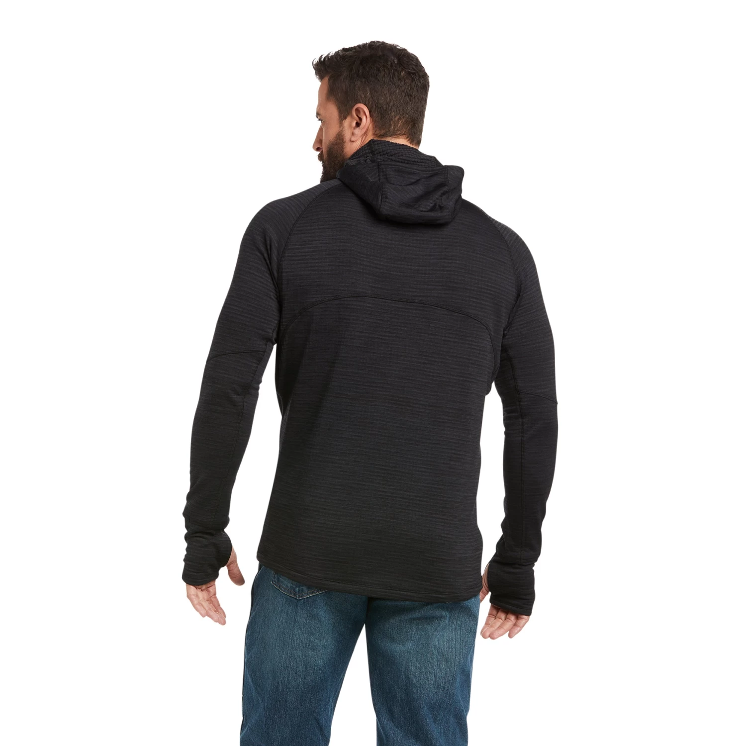 Ariat® Men's Rebar Gridwork Black Balaclava Baselayer Top 10037674 4 Ariat® Men's Rebar Gridwork Black Balaclava Baselayer Top 10037674 - Image 2