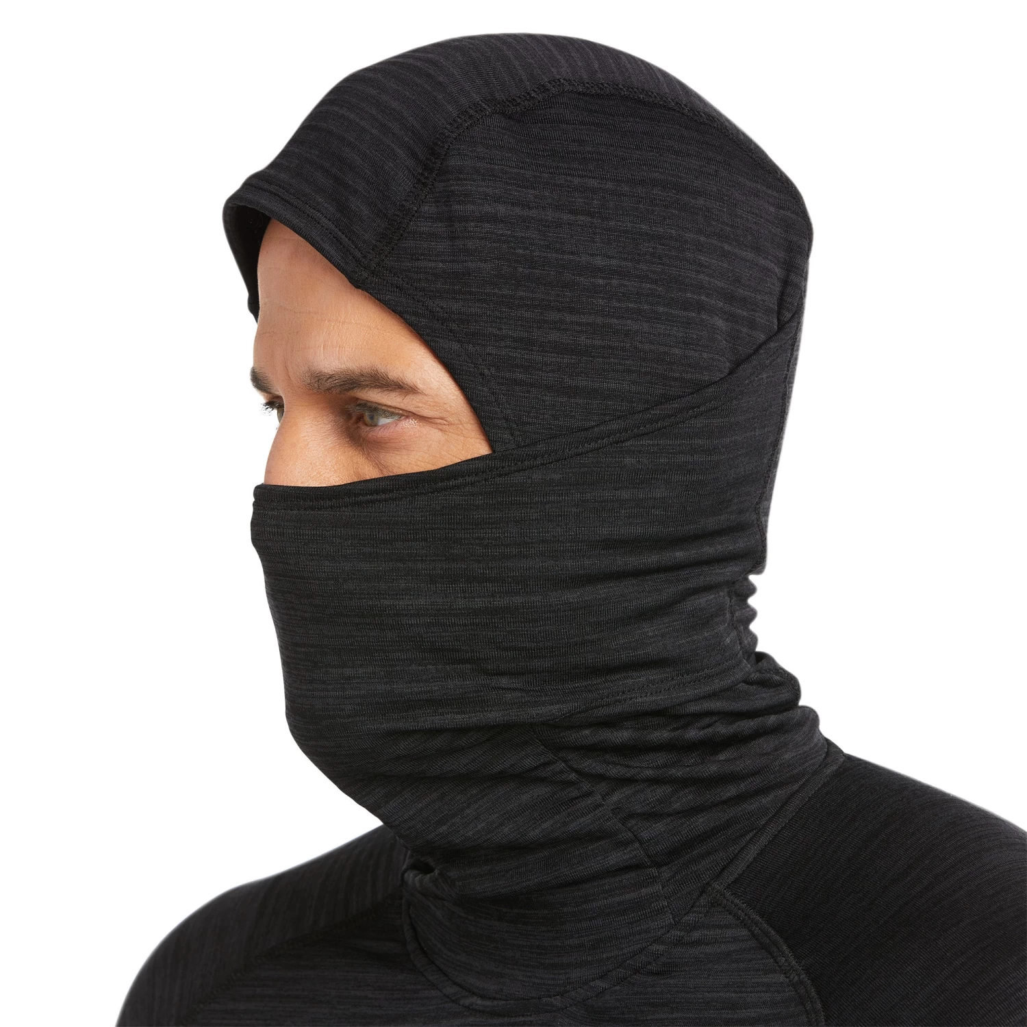 Ariat® Men's Rebar Gridwork Black Balaclava Baselayer Top 10037674 5 Ariat® Men's Rebar Gridwork Black Balaclava Baselayer Top 10037674 - Image 3