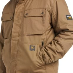 Ariat® Men's Rebar MaxMove 2.0 Cordura Insulated Khaki Jacket 10037714 -ARIAT Cowboy Gear F21 MNS WORK 10037714 detail02