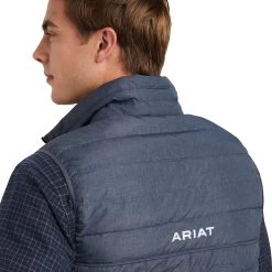 Ariat® Men's Ideal Down Charcoal Heather Vest 10041372 -ARIAT Cowboy Gear F22 MNS ENGL 10041372 detail02