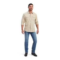 Ariat® Men's Jurlington Retro White Pepper Snap Shirt 10041409 -ARIAT Cowboy Gear F22 MNS WEST 10041409 full