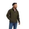 Ariat® Men's Logo 2.0 Brine Olive Softshell Jacket 10041615 -ARIAT Cowboy Gear F22 MNS WEST 10041615 front
