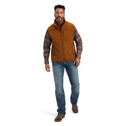 Ariat® Men's Logo 2.0 Chestnut Softshell Vest 10041620 -ARIAT Cowboy Gear F22 MNS WEST 10041620 full