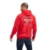 Ariat® Men's 93 Liberty Tango Red Hooded Sweatshirt 10041719 -ARIAT Cowboy Gear F22 MNS WEST 10041719 back 3