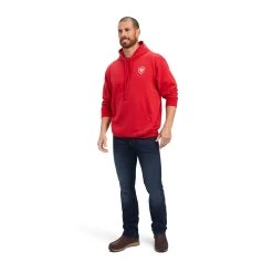 Ariat® Men's 93 Liberty Tango Red Hooded Sweatshirt 10041719 -ARIAT Cowboy Gear F22 MNS WEST 10041719 full