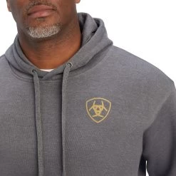 Ariat® Men's Camo Flag Charcoal Heather Hoodie 10041730 -ARIAT Cowboy Gear F22 MNS WEST 10041730 detail02 e29b1c92 b10d 471c 83c9 c6ebefaa99ac