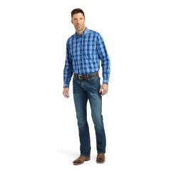 Ariat® Men's Pro Series Team Marcos Classic Blue Shirt 10041786 -ARIAT Cowboy Gear F22 MNS WEST 10041786 full
