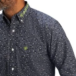 Ariat® Men's Team Murray Fitted Eiffel Tower Button Up Shirt 10041792 -ARIAT Cowboy Gear F22 MNS WEST 10041792 detail01