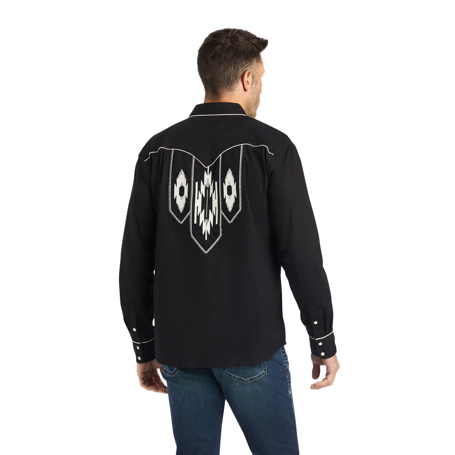 Ariat® Men's Chimayo Black Retro Snap Shirt 10042163 4 Ariat® Men's Chimayo Black Retro Snap Shirt 10042163 - Image 2