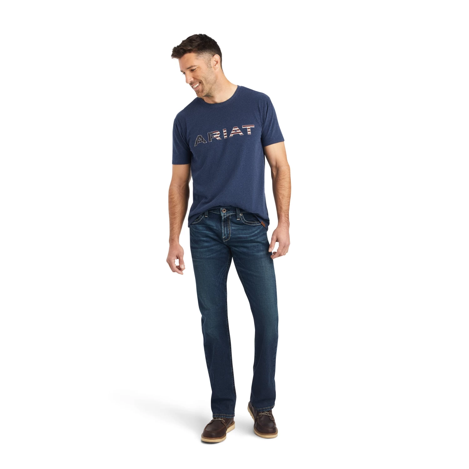 Ariat® Men's Chimayo Navy Heather Graphic T-Shirt 10042193 5 Ariat® Men's Chimayo Navy Heather Graphic T-Shirt 10042193 - Image 3