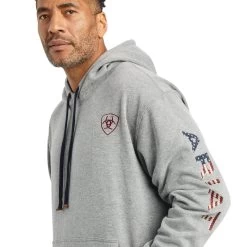 Ariat Men's Heather Grey Chimayo Graphic Pullover Hoodie 10042194 -ARIAT Cowboy Gear F22 MNS WEST 10042194 detail01