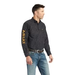 Ariat® Men's Team Conor Circle Geometric Black Button Down Shirt 10042356