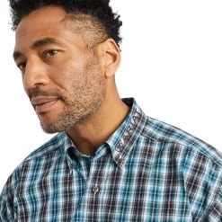 Ariat® Men's Pro Team Cade Ocean Depth Button Down Shirt 10042361 -ARIAT Cowboy Gear F22 MNS WEST 10042361 detail01