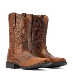 Ariat® Men's Sport Boss Man Rich Cognac Square Toe Boots 10042399 -ARIAT Cowboy Gear F22 MNS WEST 10042399 pair 21e31f99 e3be 4ce7 b694 4c5242399836