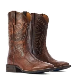 Ariat® Men's Reckoning Smooth Quill& Brown Boots 10042473 -ARIAT Cowboy Gear F22 MNS WEST 10042473 pair