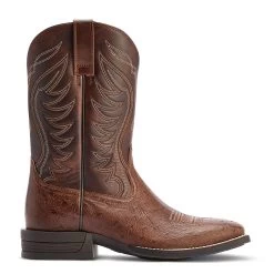 Ariat® Men's Reckoning Smooth Quill& Brown Boots 10042473 -ARIAT Cowboy Gear F22 MNS WEST 10042473 side