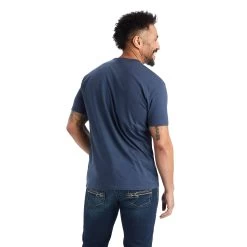 Ariat® Men's Navy Heather Type Crest Graphic T-Shirt 10042638 -ARIAT Cowboy Gear F22 MNS WEST 10042638 back