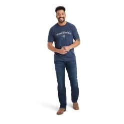 Ariat® Men's Navy Heather Type Crest Graphic T-Shirt 10042638 -ARIAT Cowboy Gear F22 MNS WEST 10042638 full
