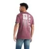 Ariat® Men's Burgundy Heather Minimalist Graphic T-Shirt 10042641 -ARIAT Cowboy Gear F22 MNS WEST 10042641 back