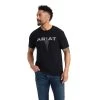 Ariat® Men's Streak Skull Black T-Shirt 10042650 -ARIAT Cowboy Gear F22 MNS WEST 10042650 front