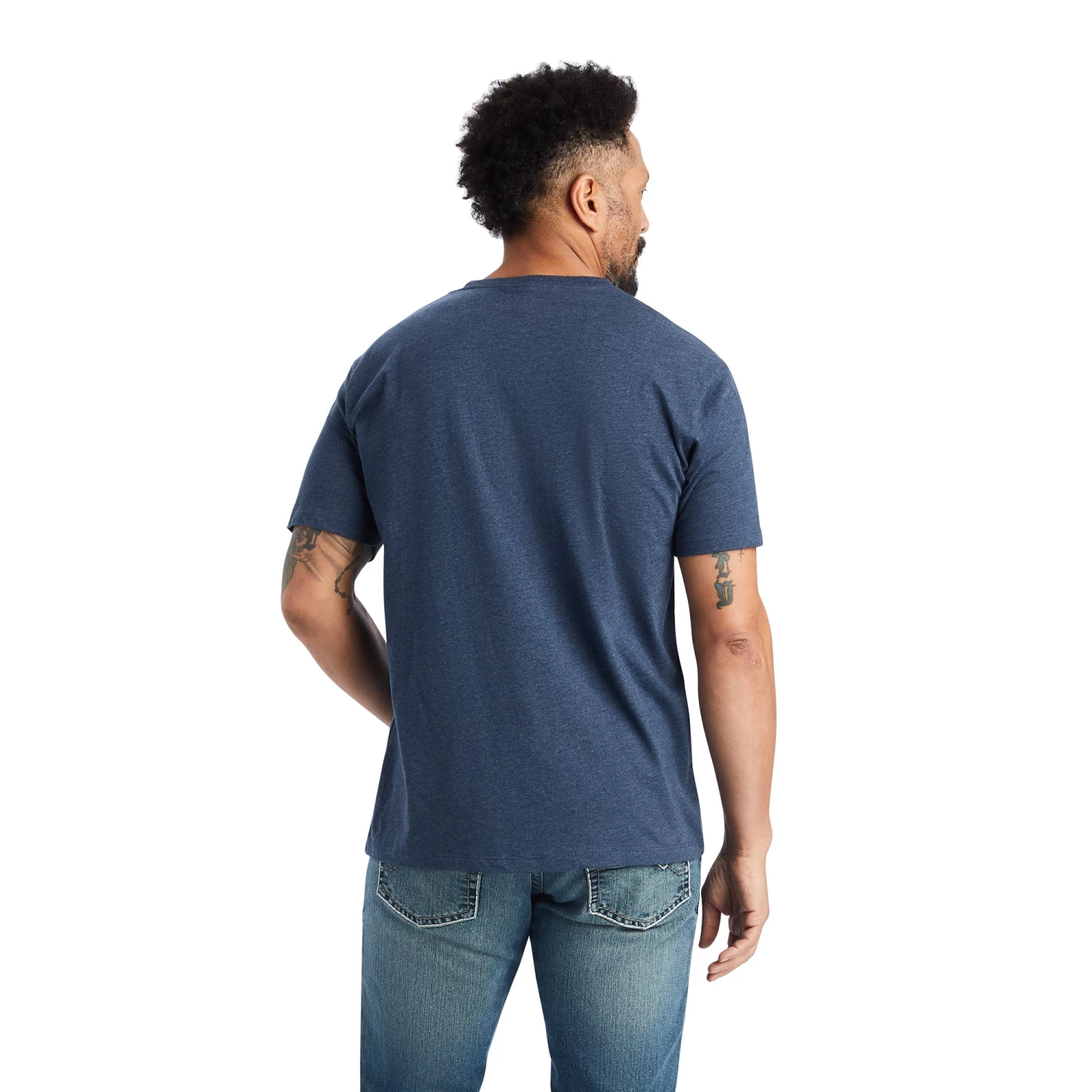 Ariat® Men's Faded American Flag Navy T-Shirt 10042656 4 Ariat® Men's Faded American Flag Navy T-Shirt 10042656 - Image 2