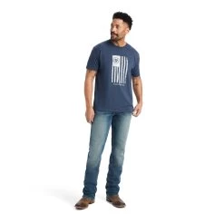 Ariat® Men's Faded American Flag Navy T-Shirt 10042656 7 Ariat® Men's Faded American Flag Navy T-Shirt 10042656 -ARIAT Cowboy Gear F22 MNS WEST 10042656 full