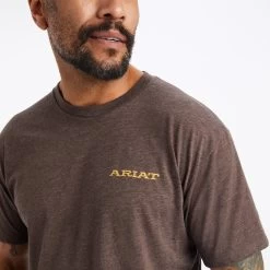 Ariat® Men's Bronc Buster Heather Brown T-Shirt 10042658 -ARIAT Cowboy Gear F22 MNS WEST 10042658 detail01