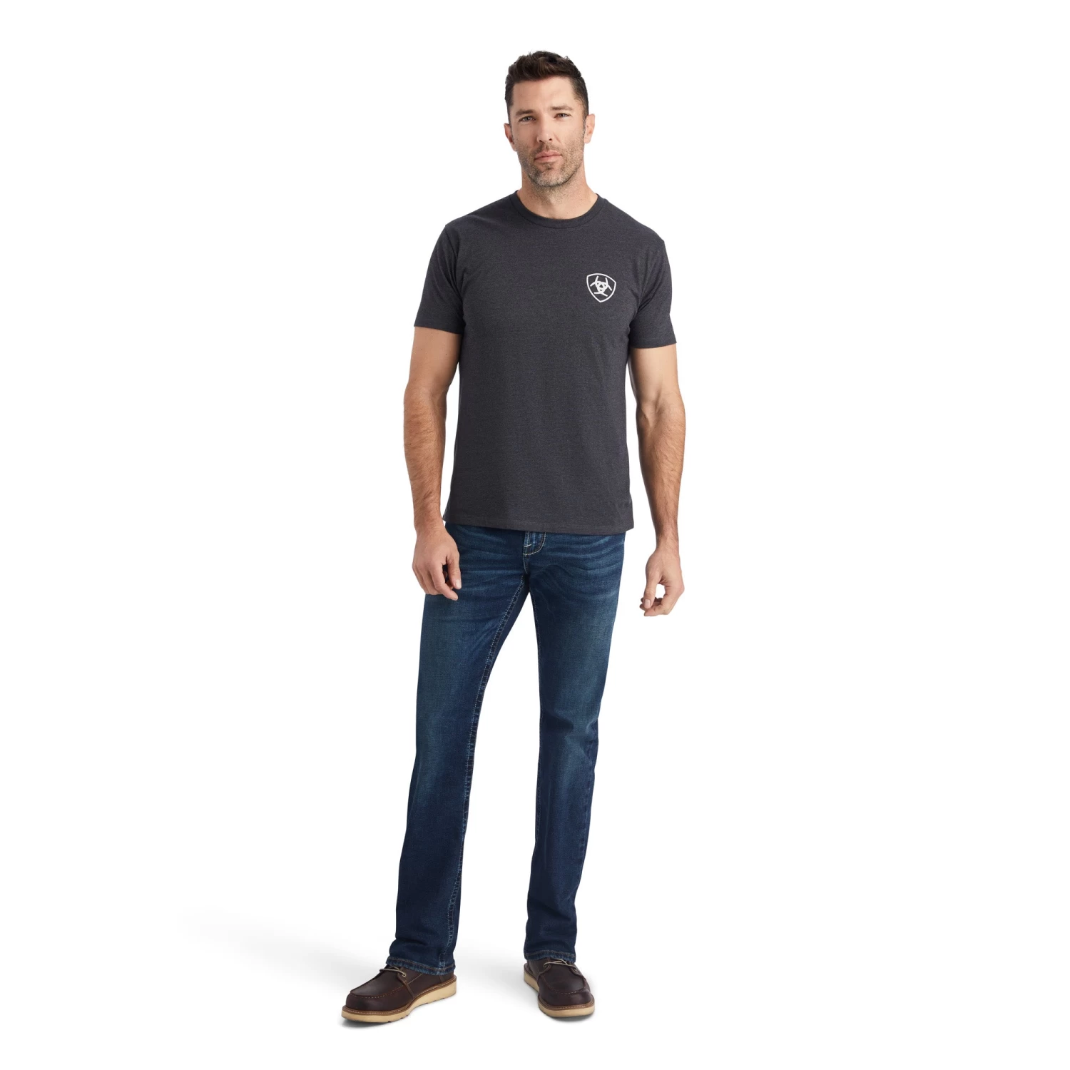 Ariat® Men's Wingspan Charcoal Heather T-Shirt 10042659 6 Ariat® Men's Wingspan Charcoal Heather T-Shirt 10042659 - Image 4