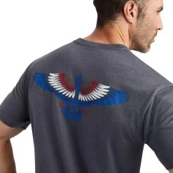 Ariat® Men's Wingspan Titanium Heather Short Sleeve T-Shirt 10042660 -ARIAT Cowboy Gear F22 MNS WEST 10042660 detail01