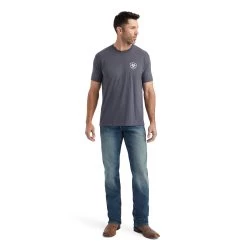 Ariat® Men's Wingspan Titanium Heather Short Sleeve T-Shirt 10042660 -ARIAT Cowboy Gear F22 MNS WEST 10042660 full