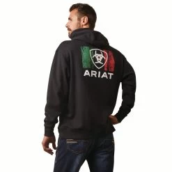 Ariat® Men's Shield Logo Mexico Black Hoodie 10042745
