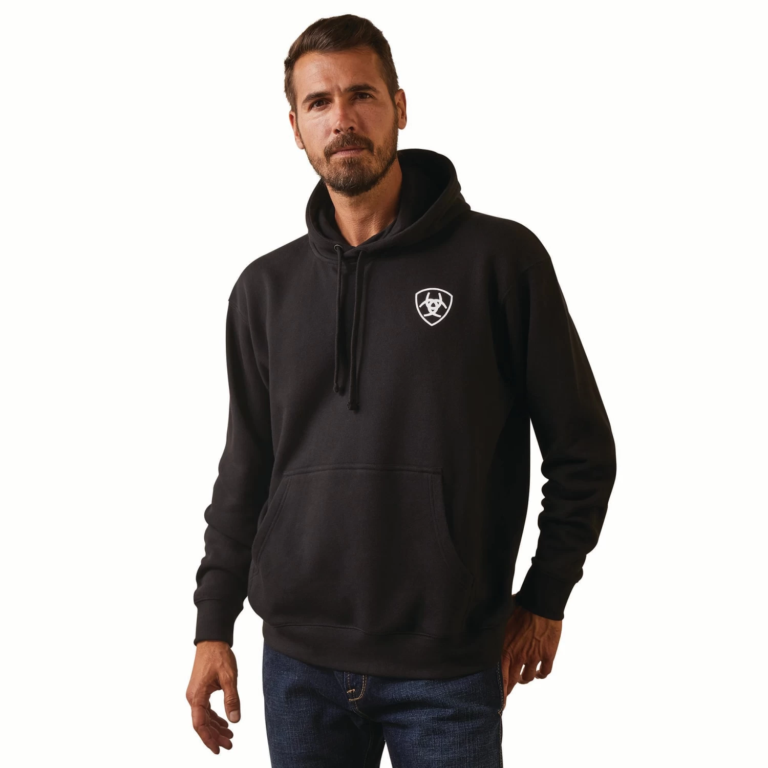 Ariat® Men's Shield Logo Mexico Black Hoodie 10042745 4 Ariat® Men's Shield Logo Mexico Black Hoodie 10042745 - Image 2