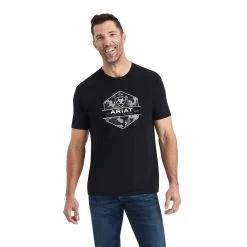 Ariat® Men's Camo Badge Black Graphic T-shirt 10042768