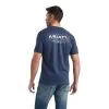 Ariat® Men's Horizontal Logo Navy Heather T-Shirt 10042772 -ARIAT Cowboy Gear F22 MNS WEST 10042772 back