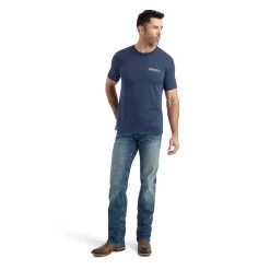Ariat® Men's Horizontal Logo Navy Heather T-Shirt 10042772 -ARIAT Cowboy Gear F22 MNS WEST 10042772 full