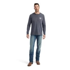 Ariat® Men's Land Of The Free Titanium Heather T-Shirt 10042778 -ARIAT Cowboy Gear F22 MNS WEST 10042778 full