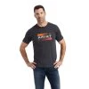 Ariat® Men's Charcoal Grey Octane Stack T-Shirt 10042780 1 Ariat® Men's Charcoal Grey Octane Stack T-Shirt 10042780 -ARIAT Cowboy Gear F22 MNS WEST 10042780 front