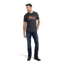 Ariat® Men's Charcoal Grey Octane Stack T-Shirt 10042780 -ARIAT Cowboy Gear F22 MNS WEST 10042780 full