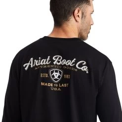 Ariat® Men's Type Crest Black T-shirt 10042782 9 Ariat® Men's Type Crest Black T-shirt 10042782 -ARIAT Cowboy Gear F22 MNS WEST 10042782 detail01