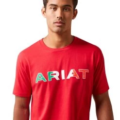 Ariat® Men's Viva Mexico Independent SMU Red T-Shirt 10043068 -ARIAT Cowboy Gear F22 MNS WEST 10043068 detail01