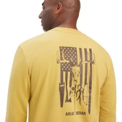 Ariat® Men's Rebar Outdoor Graphic Antique Gold T-Shirt 10041418 -ARIAT Cowboy Gear F22 MNS WORK 10041418 detail01