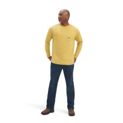 Ariat® Men's Rebar Outdoor Graphic Antique Gold T-Shirt 10041418 -ARIAT Cowboy Gear F22 MNS WORK 10041418 full