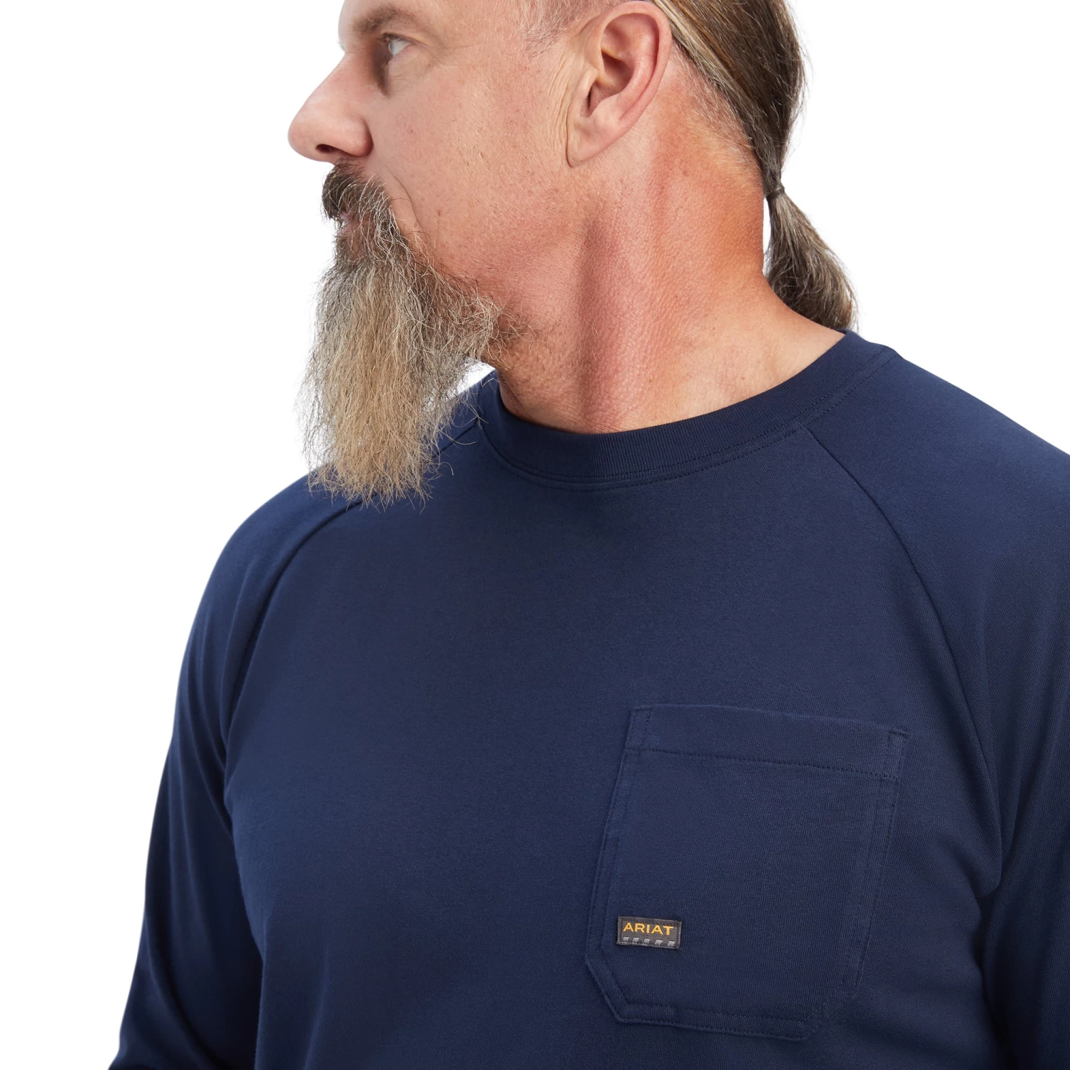 Ariat® Men's Rebar Cotton Strong Navy T-Shirt 10041489 5 Ariat® Men's Rebar Cotton Strong Navy T-Shirt 10041489 - Image 3