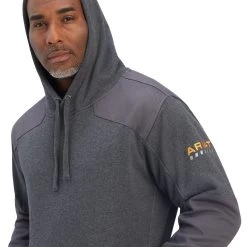 Ariat® Men's Rebar Workman DuraCanvas Charcoal Heather Hoodie 10041499 8 Ariat® Men's Rebar Workman DuraCanvas Charcoal Heather Hoodie 10041499 -ARIAT Cowboy Gear F22 MNS WORK 10041499 detail01